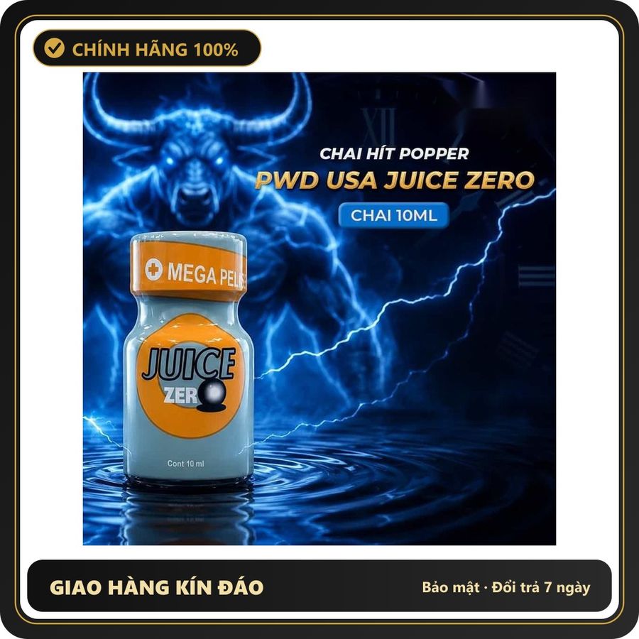 Tinh Dầu Hít Thư Giãn Dành Cho Người Lớn Popper PWD USA Juice Zero - Chai 10ml - Snapshop Chính Hãng