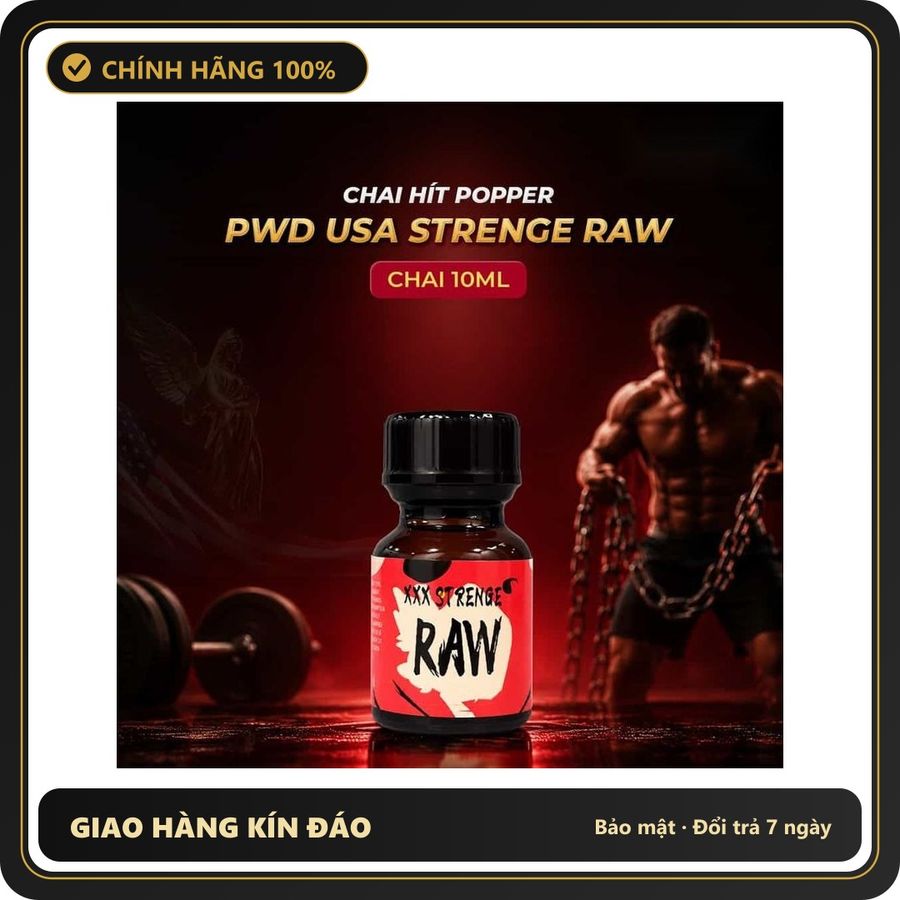 Tinh Dầu Hít Thư Giãn Dành Cho Người Lớn Popper PWD USA Strenge Raw - Chai 10ml - Snapshop Chính Hãng