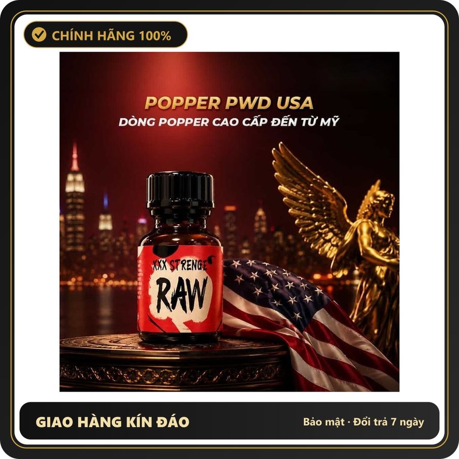 Popper Loại Mạnh Cho Người Đã Quen Dùng Popper PWD USA Strenge Raw - Chai 10ml - Snapshop Chính Hãng