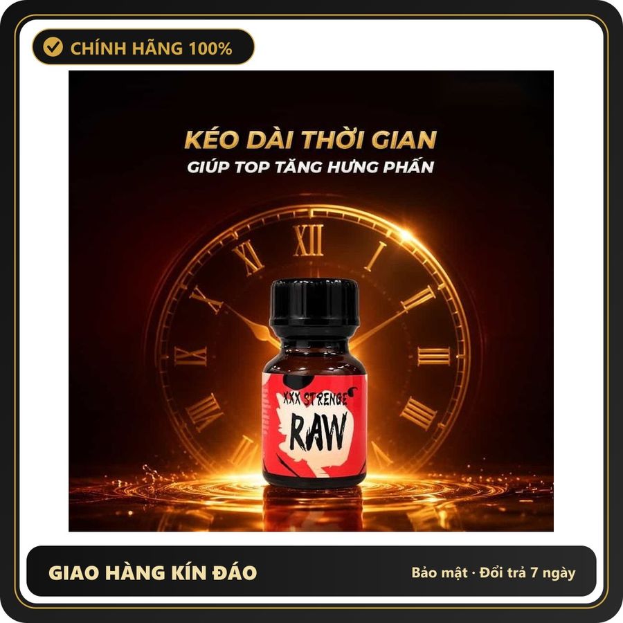 Tinh Dầu Hít Cao Cấp Giúp Cuộc Vui Trọn Vẹn Popper PWD USA Strenge Raw - Chai 10ml - Snapshop Chính Hãng