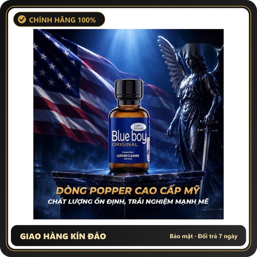 Popper Hàng Chuẩn Dùng Cho Nam Và Nữ Popper PWD USA Blue Boy - Chai 30ml - Snapshop Chính Hãng