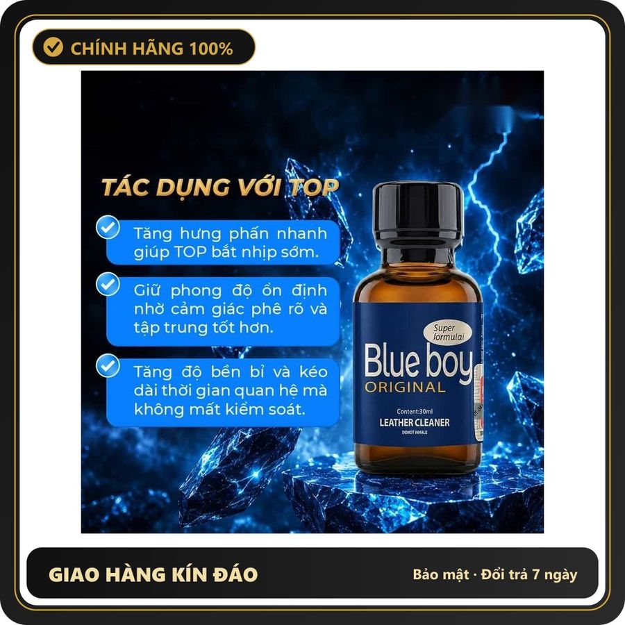 Popper Nhập Khẩu Giúp Thả Lỏng Và Dễ Chịu Popper PWD USA Blue Boy - Chai 30ml Hàng Chuẩn - Snapshop Chính Hãng