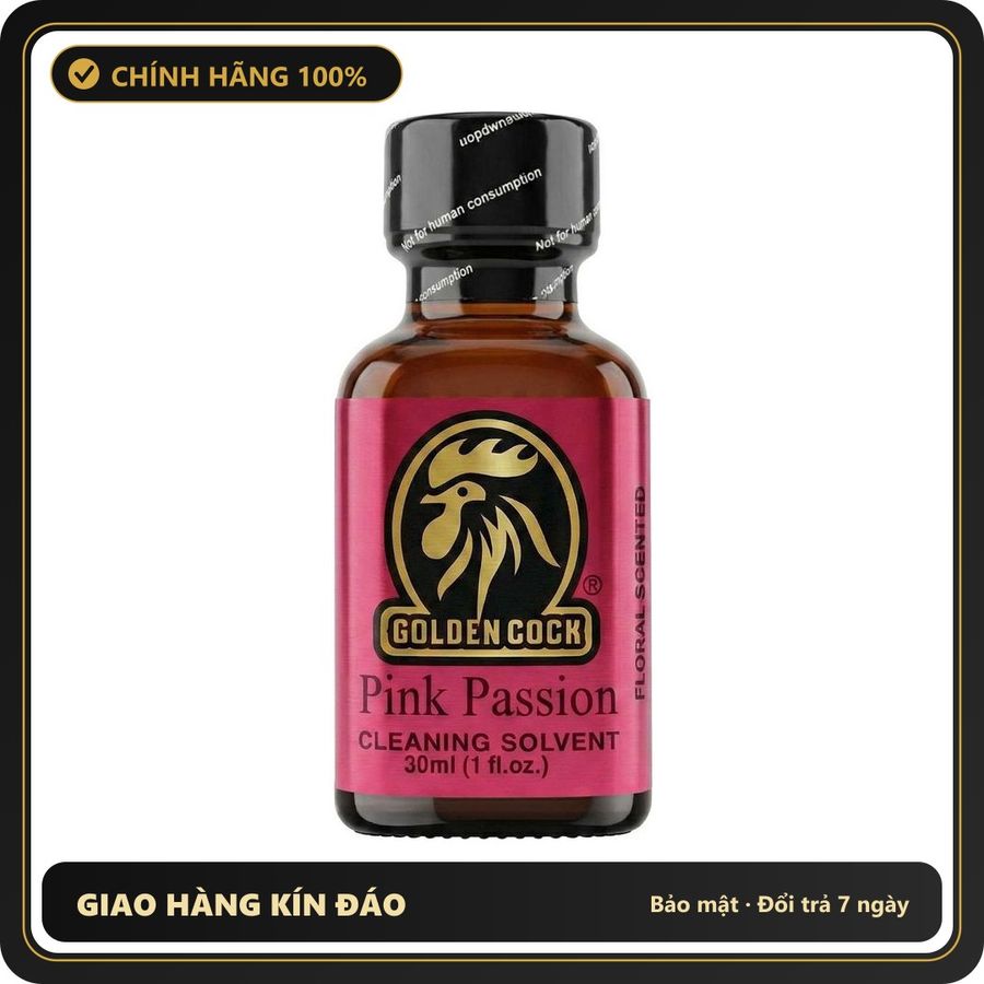 Popper Chính Hãng Tăng Cảm Xúc Cho Cuộc Yêu Popper DS USA Golden Cock Pink Passion - Chai 30ml - Snapshop Chính Hãng
