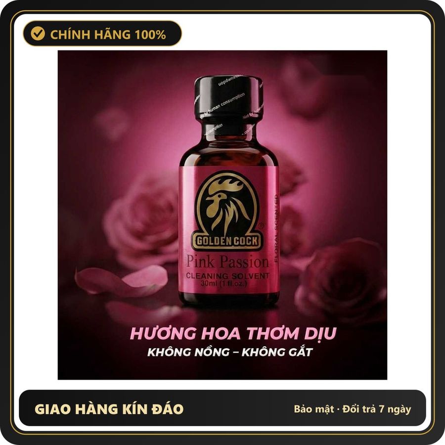 Nước Hoa Hít Tạo Hưng Phấn Cho Hai Người Popper DS USA Golden Cock Pink Passion - Chai 30ml - Snapshop Chính Hãng