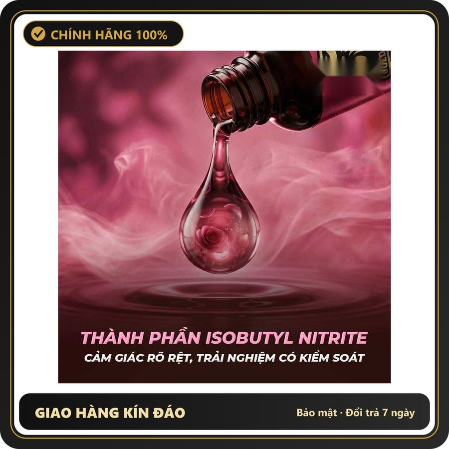 Popper Loại Mạnh Cho Người Đã Quen Dùng Popper DS USA Golden Cock Pink Passion - Chai 30ml - Snapshop Chính Hãng