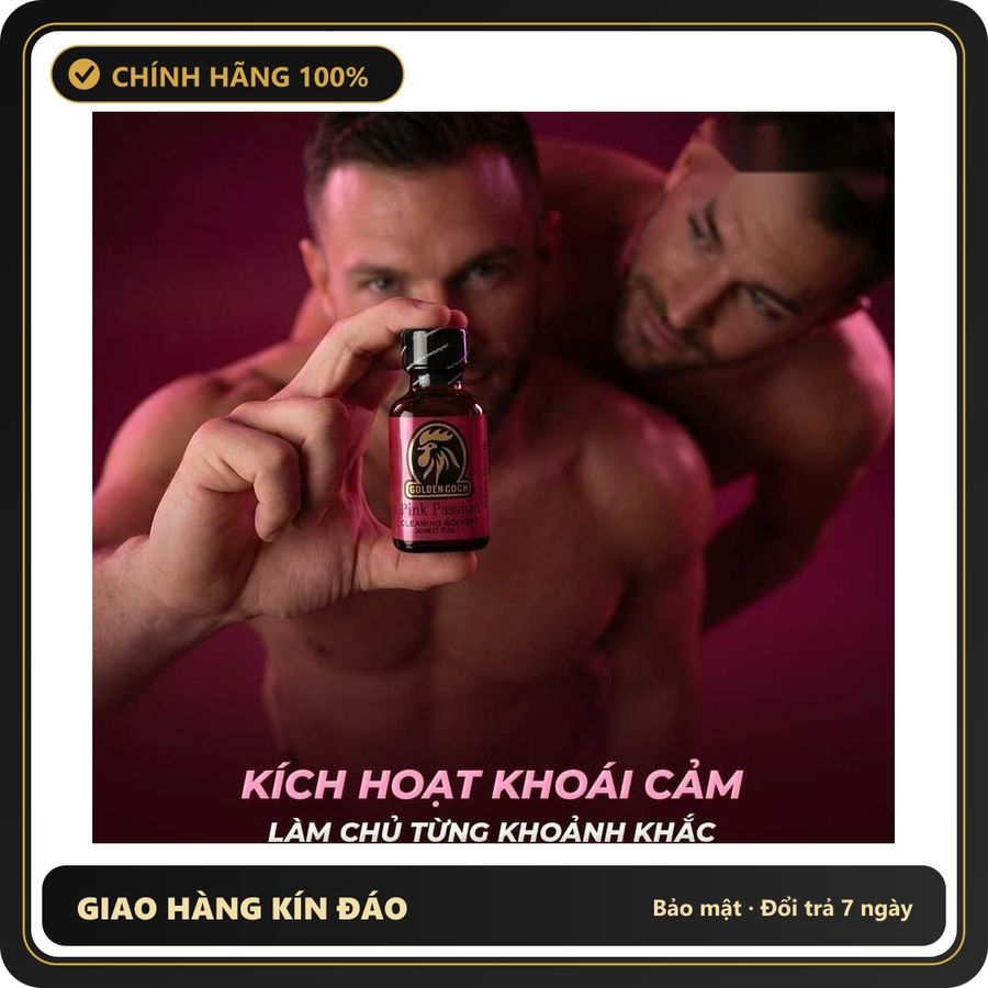 Popper Chính Hãng Tăng Cảm Xúc Cho Cuộc Yêu Popper DS USA Golden Cock Pink Passion - Chai 30ml Hàng Chuẩn - Snapshop Chính Hãng