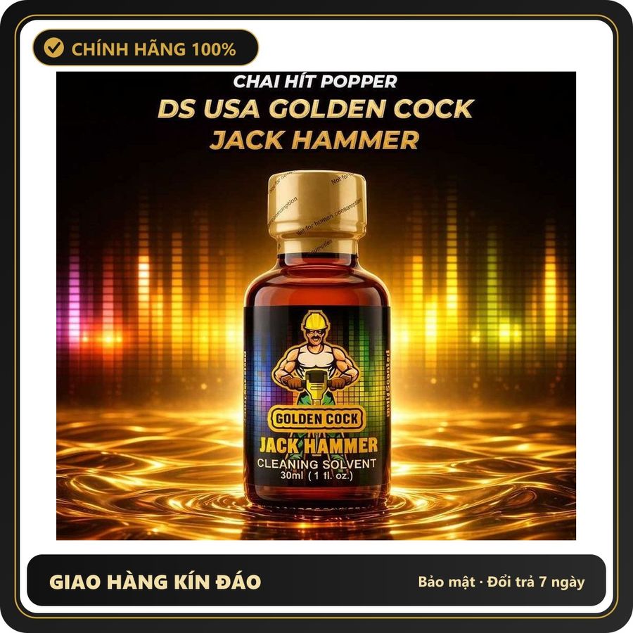 Tinh Dầu Hít Thư Giãn Dành Cho Người Lớn Popper DS USA Golden Cock Jack Hammer - Chai 30ml - Snapshop Chính Hãng