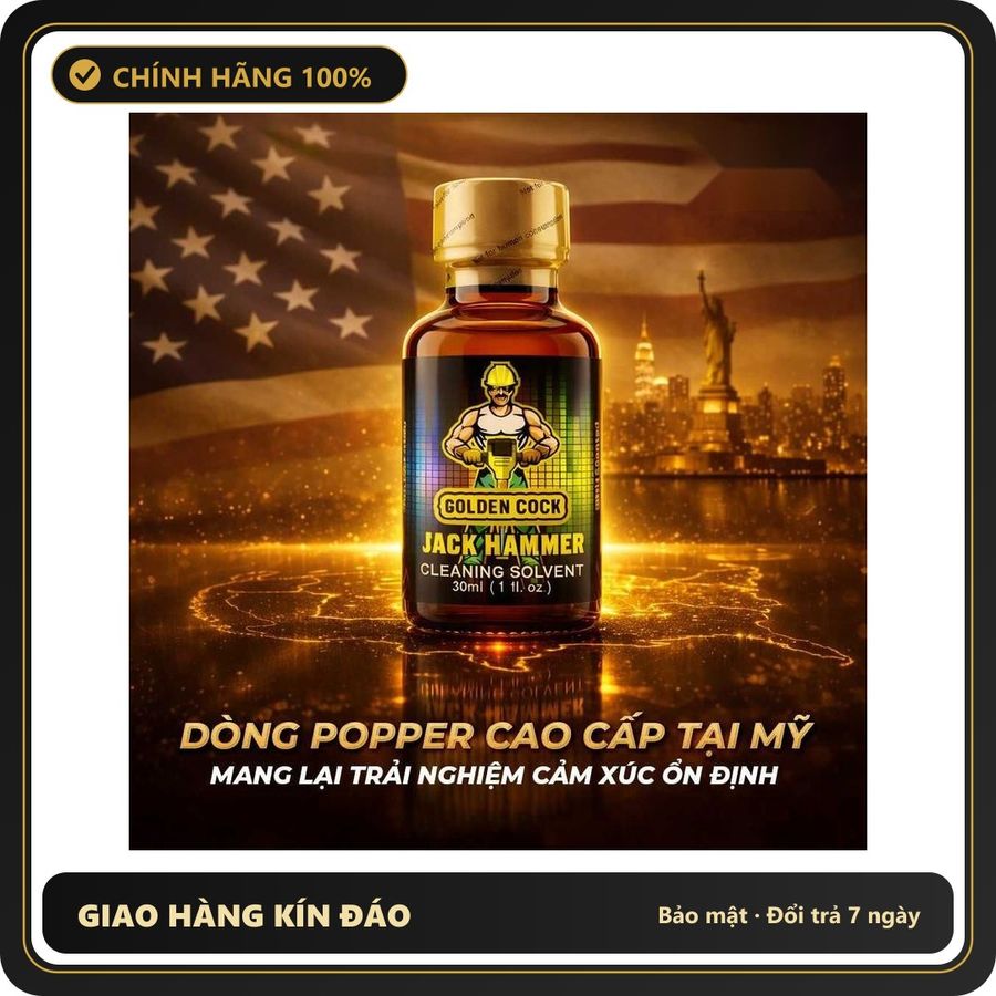 Popper Nhập Khẩu Giúp Thả Lỏng Và Dễ Chịu Popper DS USA Golden Cock Jack Hammer - Chai 30ml - Snapshop Chính Hãng