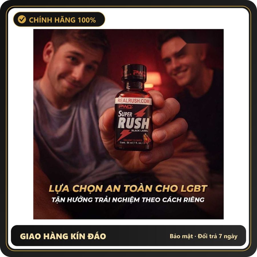 Tinh Dầu Hít Cao Cấp Giúp Cuộc Vui Trọn Vẹn Popper PWD USA Super Rush Black Label - Chai 30ml - Snapshop Chính Hãng