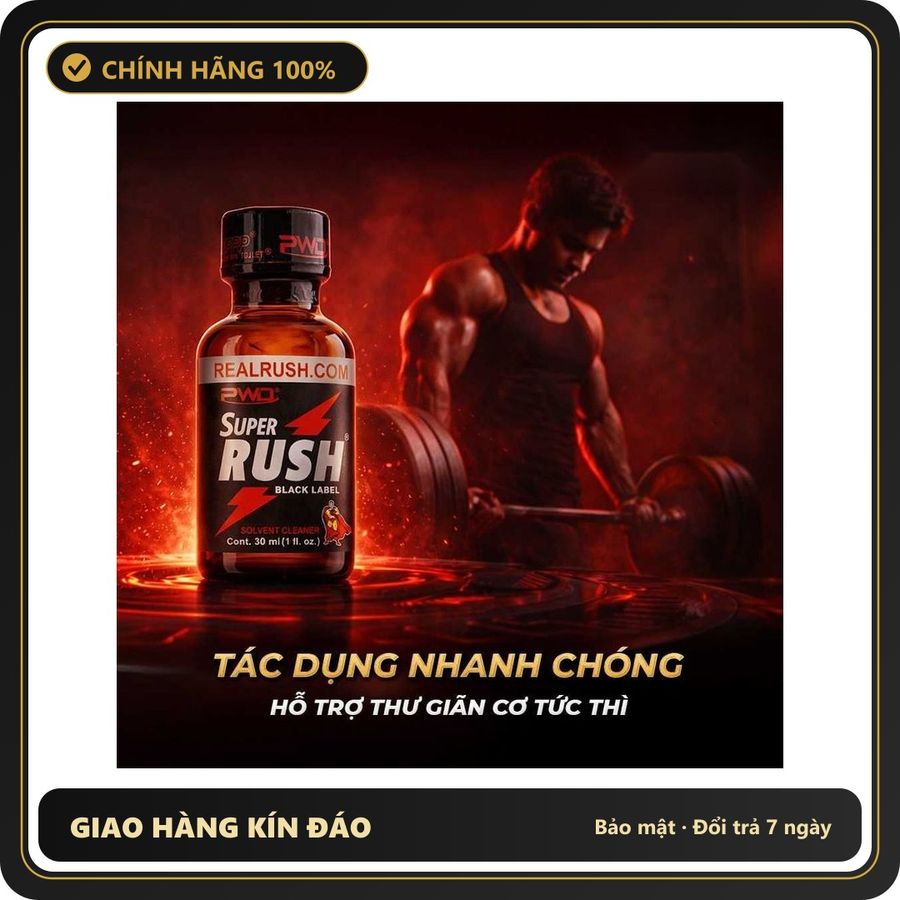 Tinh Dầu Hít Thư Giãn Dành Cho Người Lớn Popper PWD USA Super Rush Black Label - Chai 30ml Hàng Chuẩn - Snapshop Chính Hãng