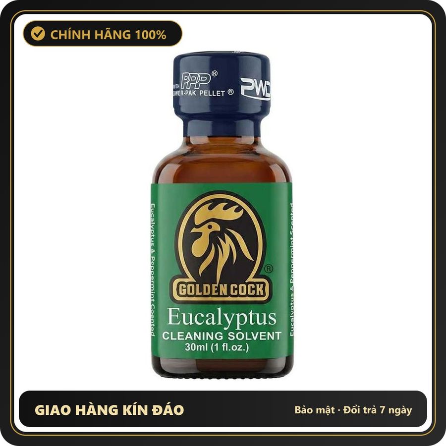 Popper Chính Hãng Tăng Cảm Xúc Cho Cuộc Yêu Popper PWD USA Golden Cock Eucalyptus - Chai 30ml - Snapshop Chính Hãng