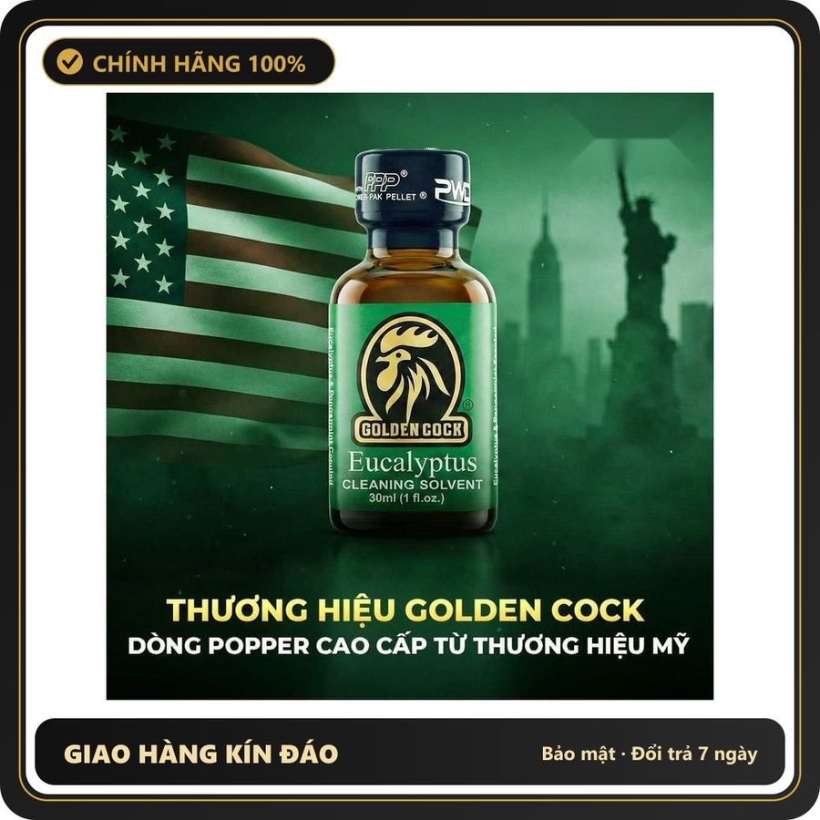Popper Nhập Khẩu Giúp Thả Lỏng Và Dễ Chịu Popper PWD USA Golden Cock Eucalyptus - Chai 30ml - Snapshop Chính Hãng