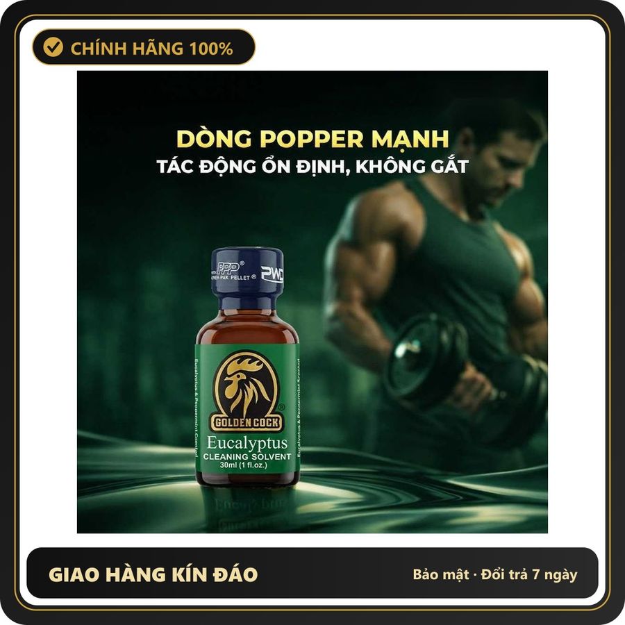 Tinh Dầu Hít Cao Cấp Giúp Cuộc Vui Trọn Vẹn Popper PWD USA Golden Cock Eucalyptus - Chai 30ml - Snapshop Chính Hãng