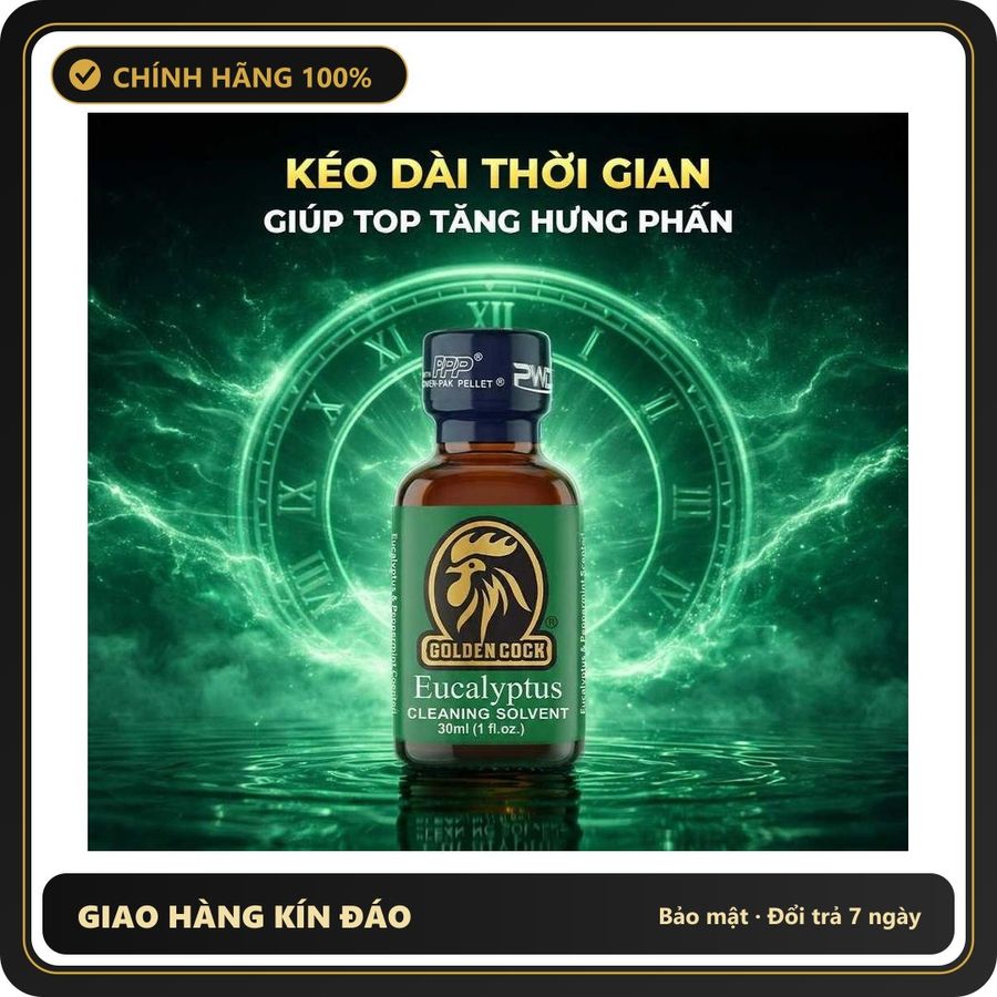 Popper Hàng Chuẩn Dùng Cho Nam Và Nữ Popper PWD USA Golden Cock Eucalyptus - Chai 30ml - Snapshop Chính Hãng