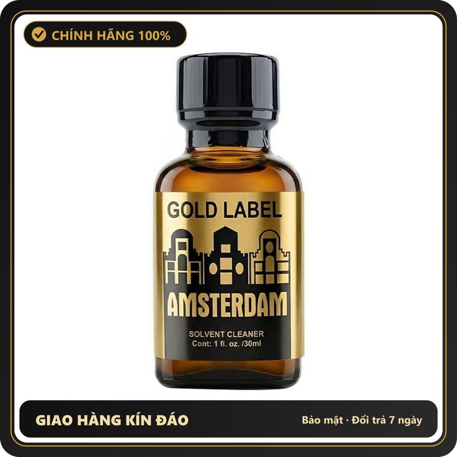 Popper Chính Hãng Tăng Cảm Xúc Cho Cuộc Yêu Popper DS USA Amsterdam Gold Label - Chai 30ml - Snapshop Chính Hãng