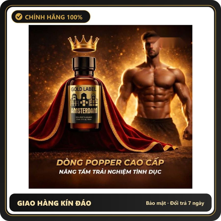 Popper Nhập Khẩu Giúp Thả Lỏng Và Dễ Chịu Popper DS USA Amsterdam Gold Label - Chai 30ml - Snapshop Chính Hãng