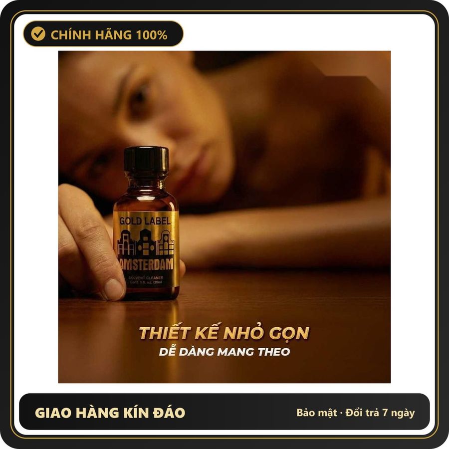 Popper Nhập Khẩu Giúp Thả Lỏng Và Dễ Chịu Popper DS USA Amsterdam Gold Label - Chai 30ml Hàng Chuẩn - Snapshop Chính Hãng