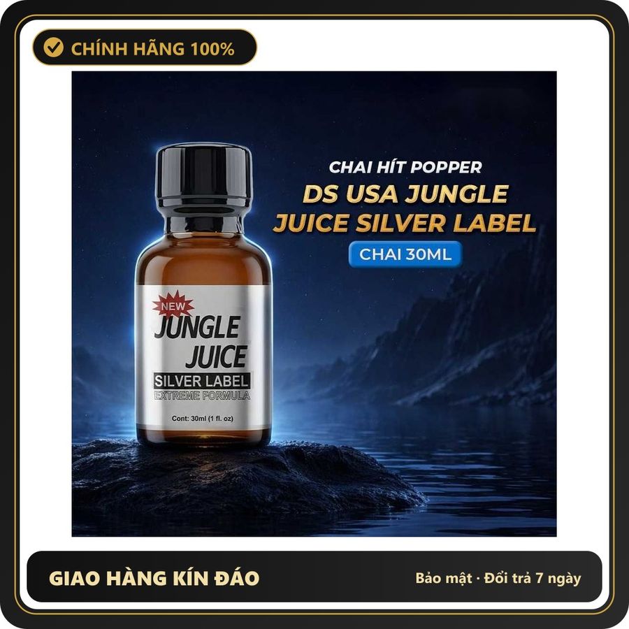 Tinh Dầu Hít Thư Giãn Dành Cho Người Lớn Popper DS USA Jungle Juice Silver Label - Chai 30ml - Snapshop Chính Hãng