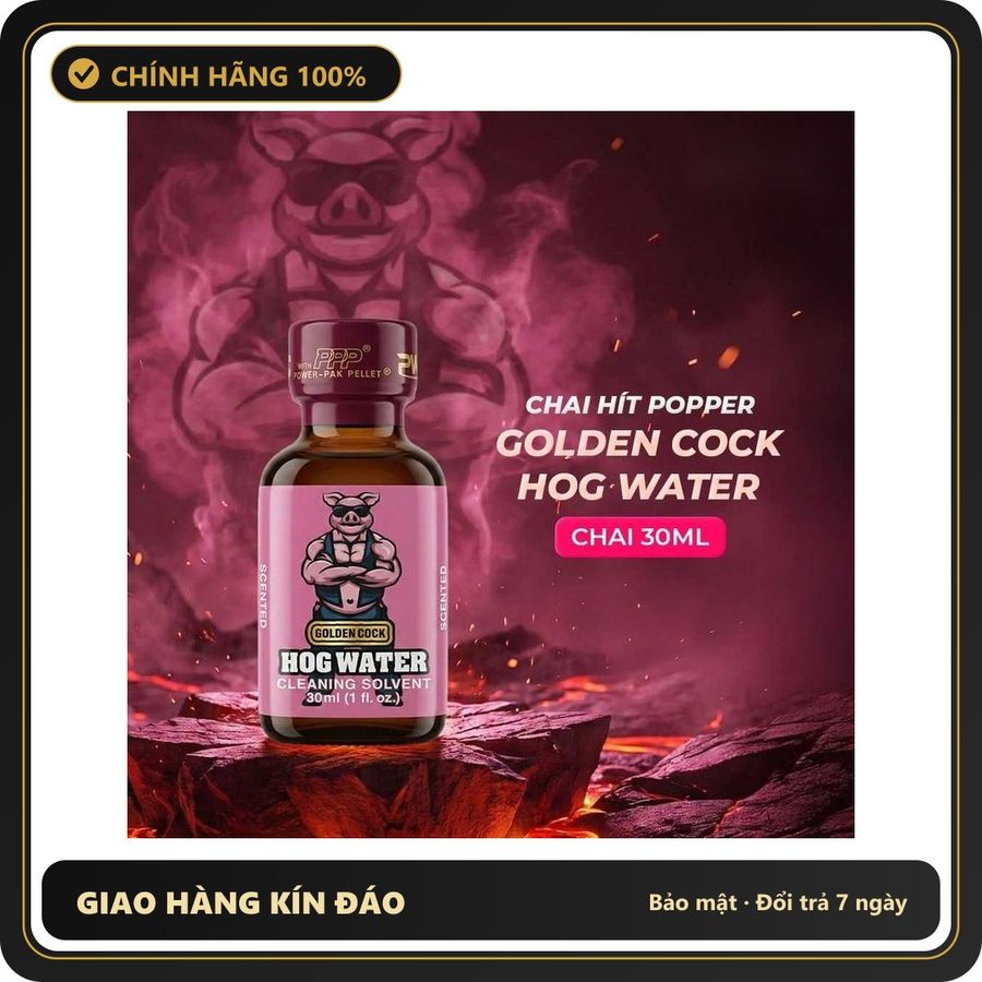 Tinh Dầu Hít Thư Giãn Dành Cho Người Lớn Popper DS USA Golden Cock Hog Water - Chai 30ml - Snapshop Chính Hãng