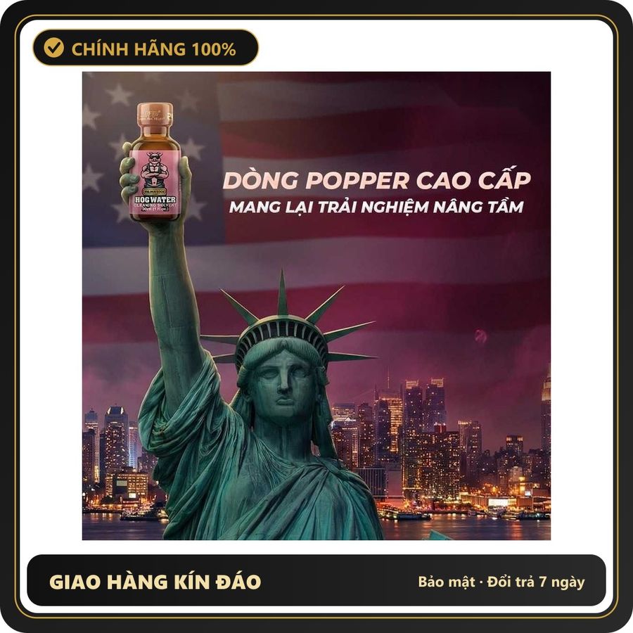 Nước Hoa Hít Tạo Hưng Phấn Cho Hai Người Popper DS USA Golden Cock Hog Water - Chai 30ml - Snapshop Chính Hãng