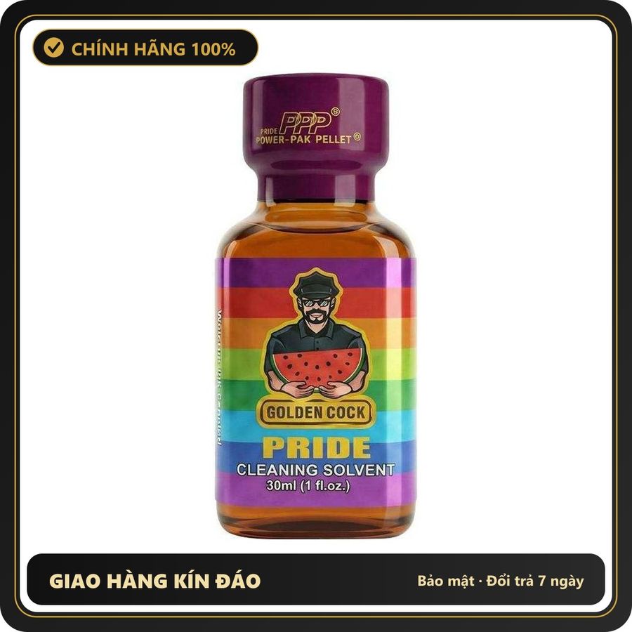 Popper Chính Hãng Tăng Cảm Xúc Cho Cuộc Yêu Popper DS USA Golden Cock Pride - Chai 30ml - Snapshop Chính Hãng