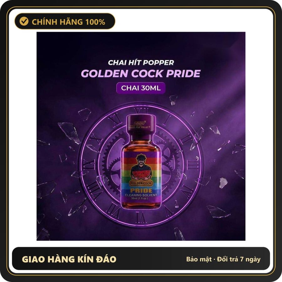 Tinh Dầu Hít Thư Giãn Dành Cho Người Lớn Popper DS USA Golden Cock Pride - Chai 30ml - Snapshop Chính Hãng