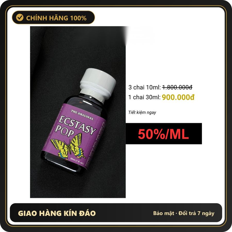 Tinh Dầu Hít Thư Giãn Dành Cho Người Lớn Popper Ecstasy Pop 30ml - Snapshop Chính Hãng