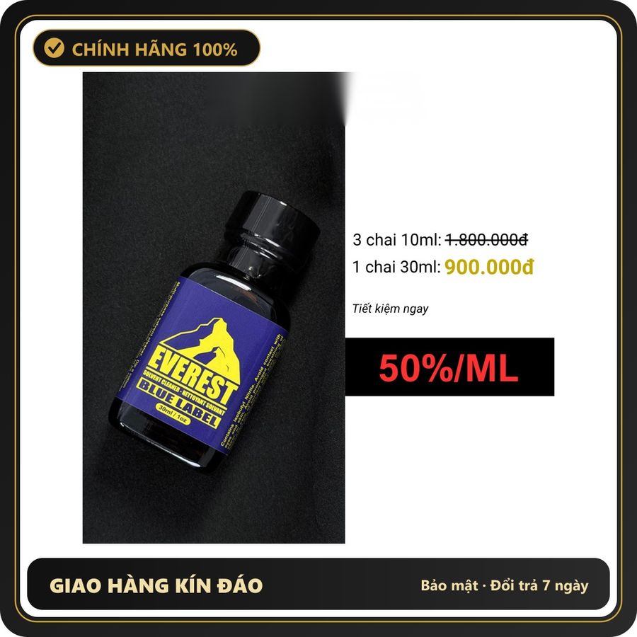Tinh Dầu Hít Thư Giãn Dành Cho Người Lớn Popper Everest Blue 30ml - Snapshop Chính Hãng