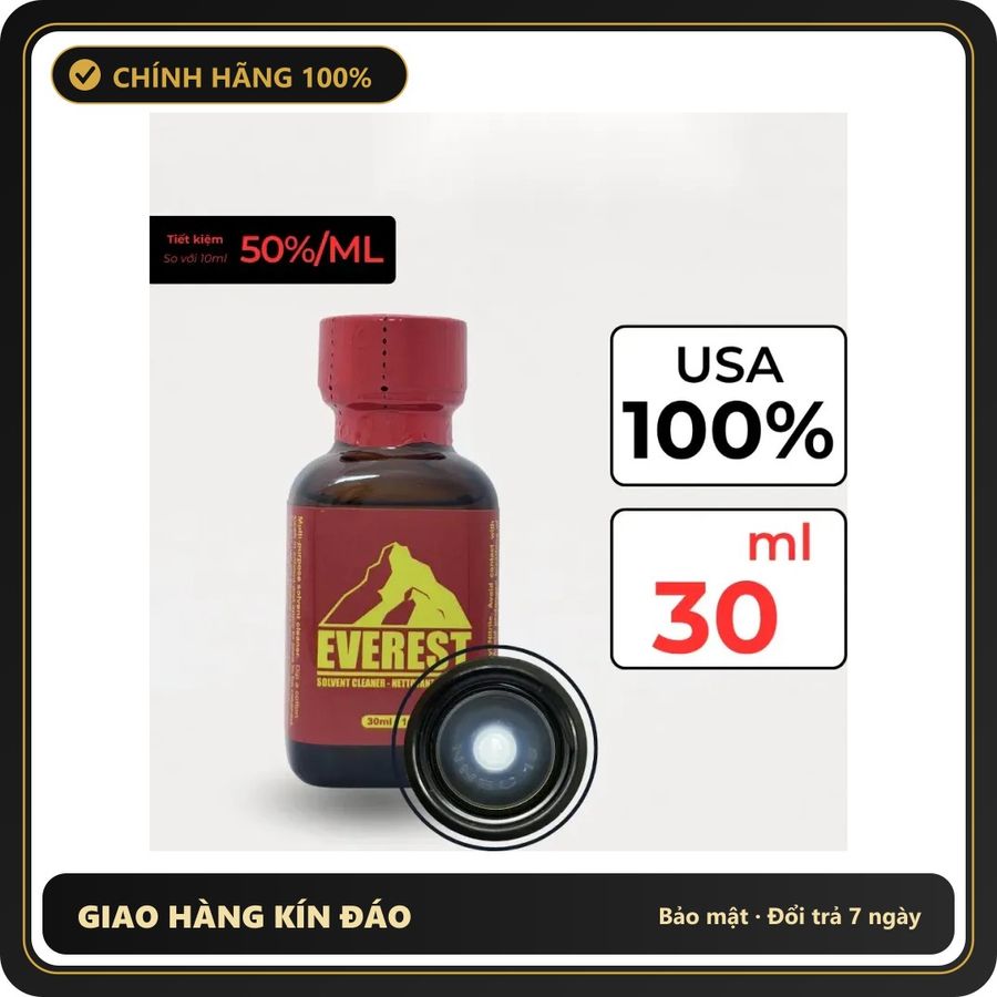 Popper Chính Hãng Tăng Cảm Xúc Cho Cuộc Yêu Popper Everest Red 30ml - Snapshop Chính Hãng