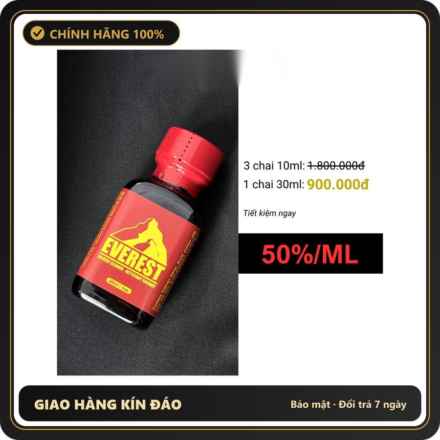 Tinh Dầu Hít Thư Giãn Dành Cho Người Lớn Popper Everest Red 30ml - Snapshop Chính Hãng