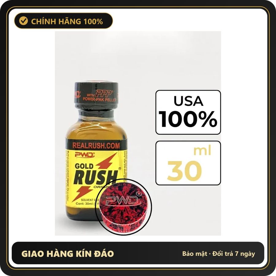 Popper Chính Hãng Tăng Cảm Xúc Cho Cuộc Yêu Popper Gold Rush 30ml - Snapshop Chính Hãng