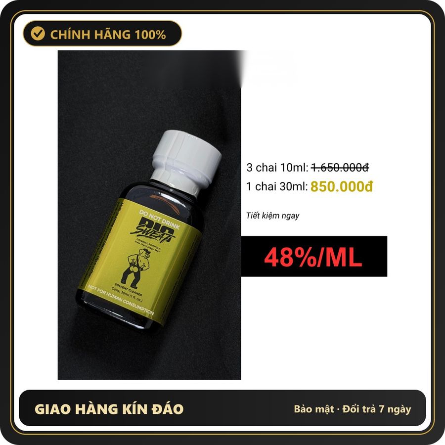 Tinh Dầu Hít Thư Giãn Dành Cho Người Lớn Popper Pig Sweat 30ml - Snapshop Chính Hãng