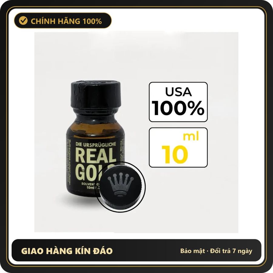 Tinh Dầu Hít Thư Giãn Dành Cho Người Lớn Popper Real Gold 10ml Hàng Chuẩn - Snapshop Chính Hãng