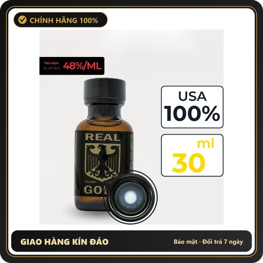 Popper Chính Hãng Tăng Cảm Xúc Cho Cuộc Yêu Popper Real Gold 30ml - Snapshop Chính Hãng