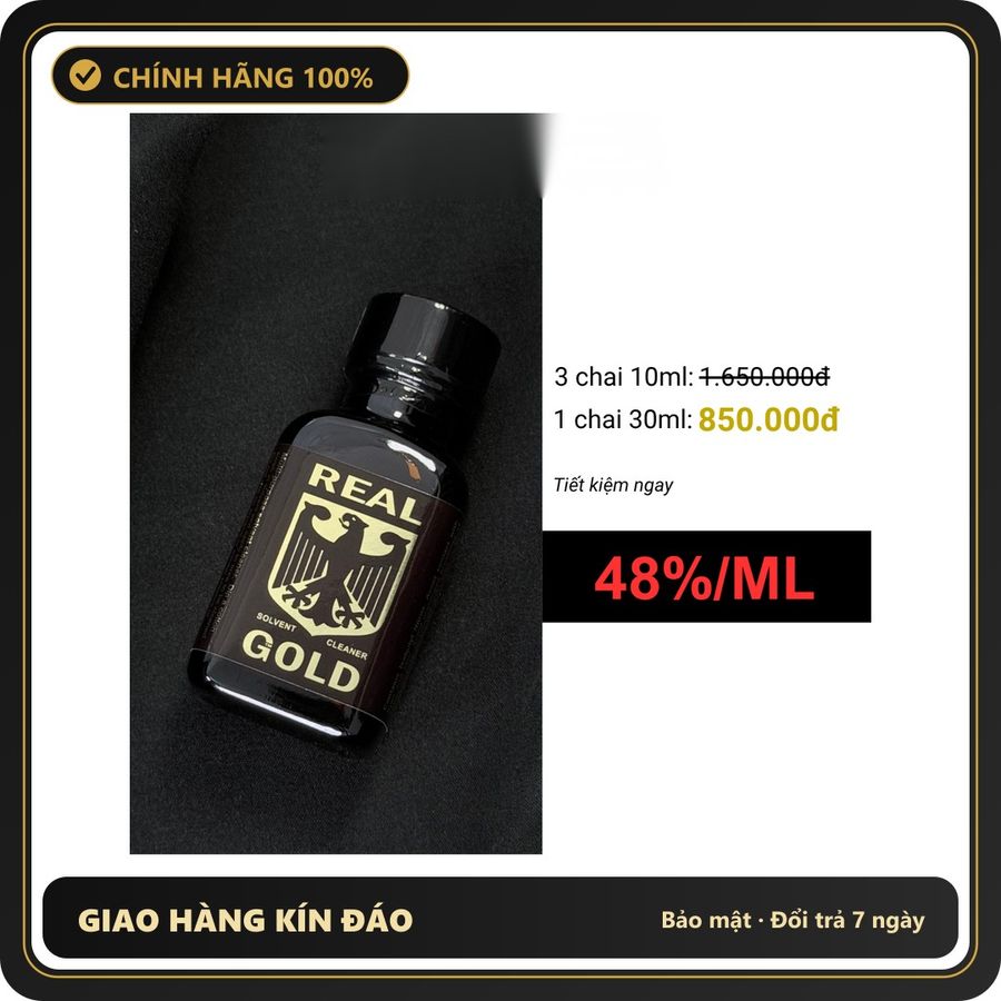 Tinh Dầu Hít Thư Giãn Dành Cho Người Lớn Popper Real Gold 30ml - Snapshop Chính Hãng