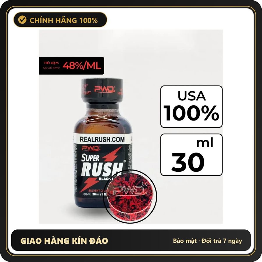 Popper Chính Hãng Tăng Cảm Xúc Cho Cuộc Yêu Popper Rush Black 30ml - Snapshop Chính Hãng