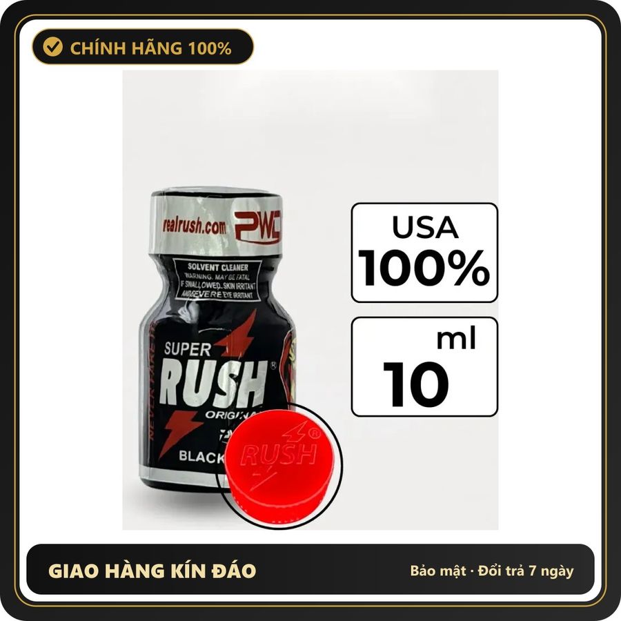 Popper Nhập Khẩu Giúp Thả Lỏng Và Dễ Chịu Popper Rush Black 30ml - Snapshop Chính Hãng