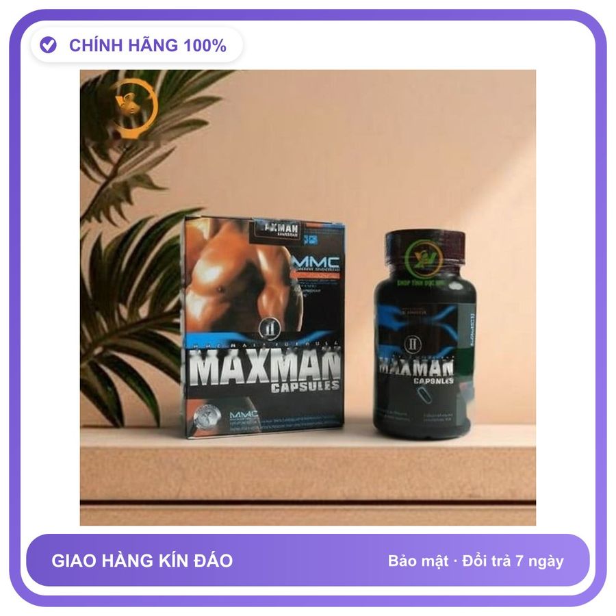 Viên uống hỗ trợ tăng cường sinh lý nam giới Maxman II Capsules 60 viên Hộp 60 Viên Chính Hãng An Toàn Tiện Lợi Giao Nhanh Toàn Quốc