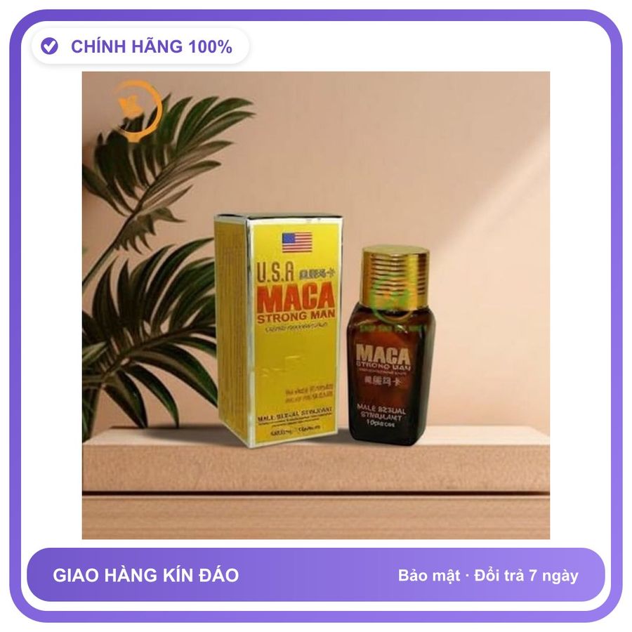 Viên uống hỗ trợ tăng cường sinh lý nam giới Maca Strong Man Dành Cho Nam - Tăng Ham Muốn Thăng Hoa Chính Hãng An Toàn Tiện Lợi Giao Nhanh Toàn Quốc