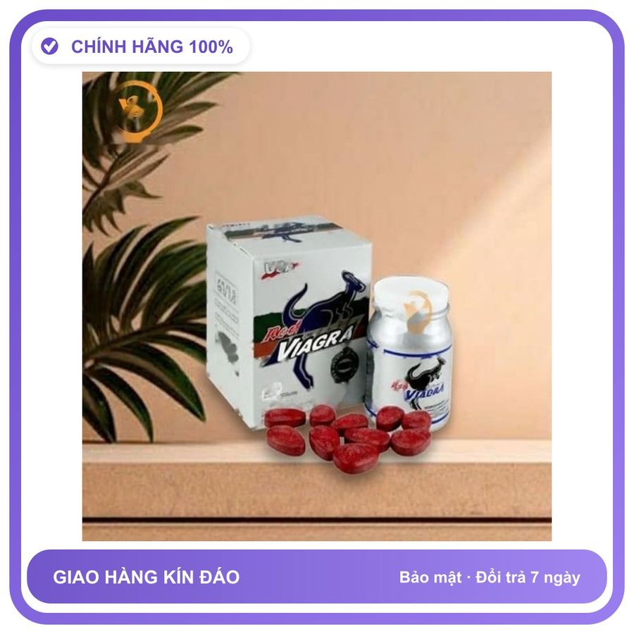 Viên uống hỗ trợ tăng cường sinh lý nam giới Red Viagra 200mg hộp 10 viên Hộp 10 Viên Dành Cho Nam Chính Hãng An Toàn Tiện Lợi Giao Nhanh Toàn Quốc