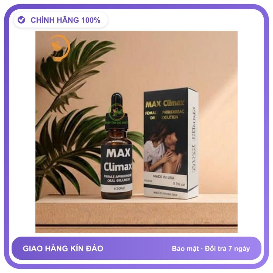 Nước Hỗ Trợ Kích Thích Tình Cảm Dành Cho Nữ Max Climax dạng nước 20ml - Tăng Ham Muốn Thăng Hoa Chính Hãng An Toàn Tiện Lợi Giao Nhanh Toàn Quốc