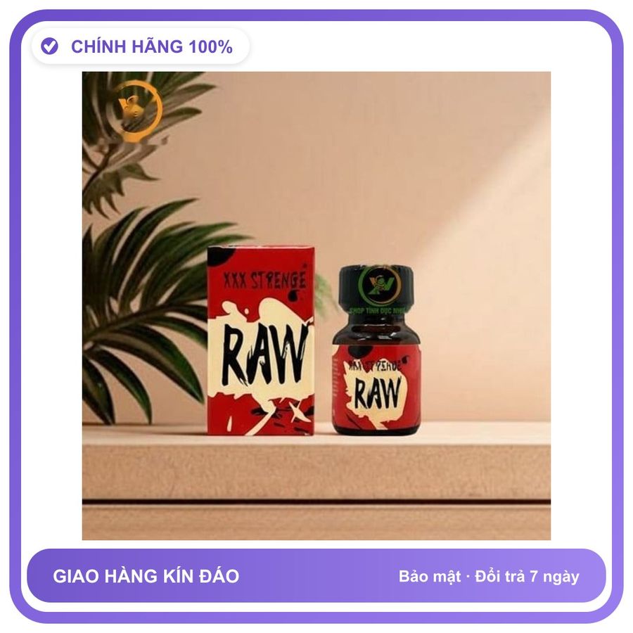 Chai hít Chai sản phẩm hít tăng kích thích khoái cảm Popper Strenge Raw 10ml Chính Hãng An Toàn Tiện Lợi Giao Nhanh Toàn Quốc