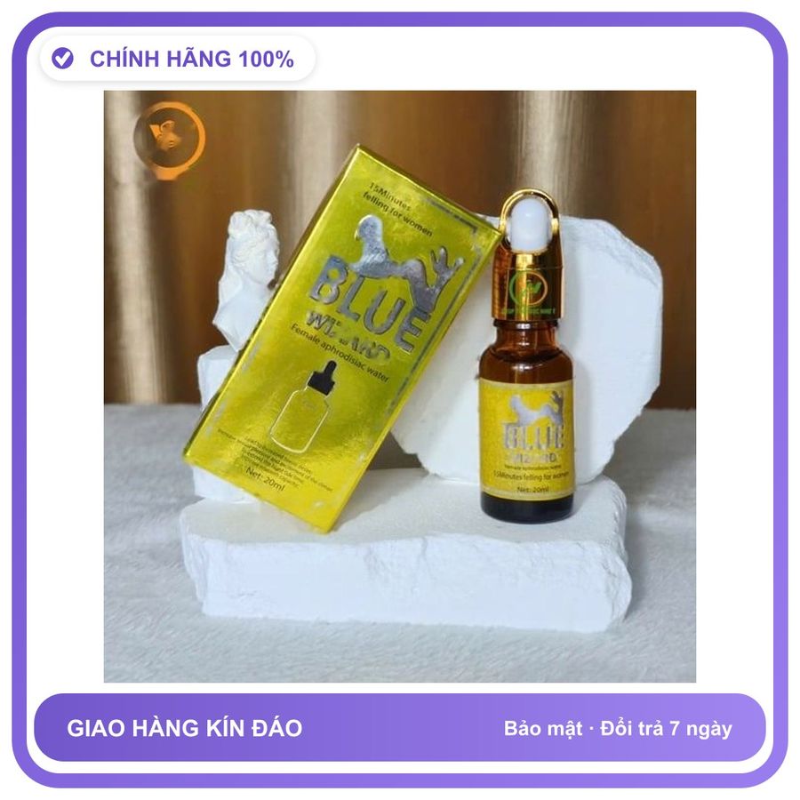 Nước hỗ trợ tăng kích thích tình cảm không mùi Blue Wizard Gold cực mạnh chính hãng 20ml