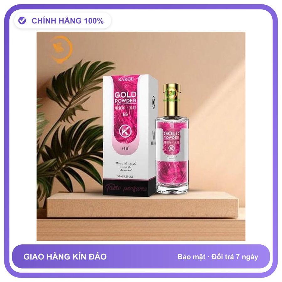 Nước Hoa Hỗ Trợ Kích Thích Tình Cảm Nam Và Nữ cực mạnh Kakou Gold powder Chai 50ml - Hương Quyến Rũ Cuốn Hút Chính Hãng An Toàn Tiện Lợi Giao Nhanh Toàn Quốc