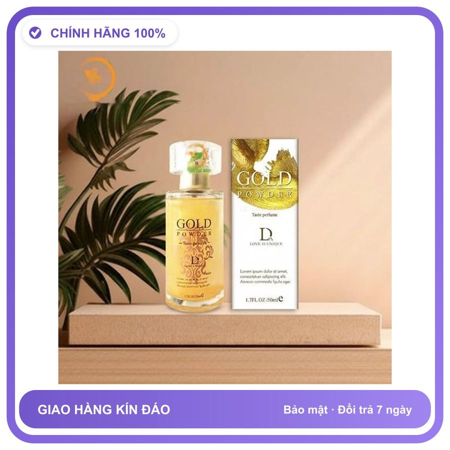 Nước Hoa Tăng Kích Thích Tình Yêu Nam Và Nữ cực mạnh Gold Powder D - Hương Quyến Rũ Cuốn Hút Chính Hãng An Toàn Tiện Lợi Giao Nhanh Toàn Quốc