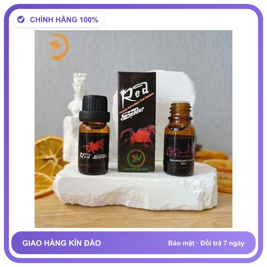 Nước hỗ trợ tăng kích thích tình cảm cực mạnh Red Spider (nhện đỏ) hàng Dành Cho Nữ - Tăng Ham Muốn Thăng Hoa Chính Hãng An Toàn Tiện Lợi Giao Nhanh Toàn Quốc