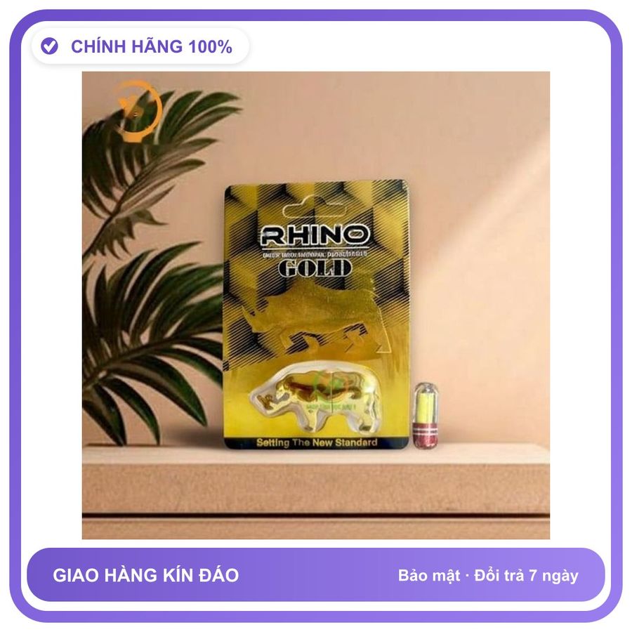 Viên uống hỗ trợ tăng cường sinh lý nam giới Thảo dược cường dương cho nam Rhino Gold USA Vỉ 1 Viên Chính Hãng An Toàn Tiện Lợi Giao Nhanh Toàn Quốc