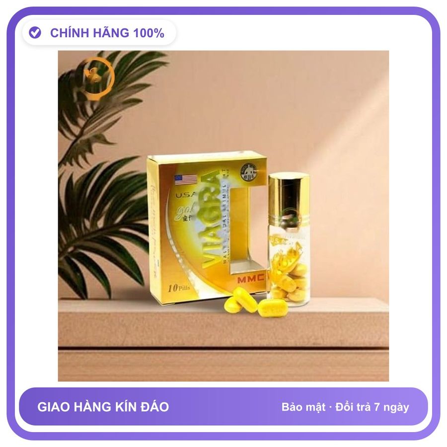 Viên uống hỗ trợ tăng cường sinh lý nam giới , tăng ham muốn Viagra Gold USA Hộp 10 Viên Chính Hãng An Toàn Tiện Lợi Giao Nhanh Toàn Quốc