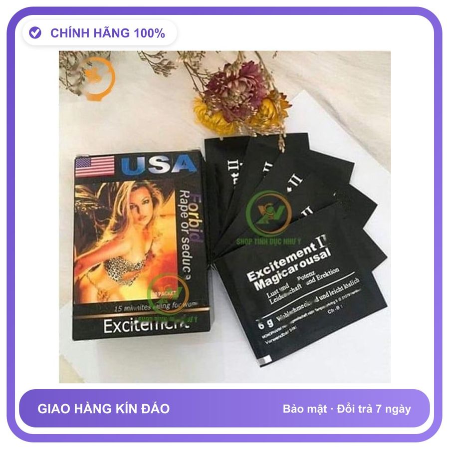 Bột không mùi vị hỗ trợ kích thích tình yêu nữ Excitement II USA Dành Cho Nữ Chính Hãng An Toàn Tiện Lợi Giao Nhanh Toàn Quốc
