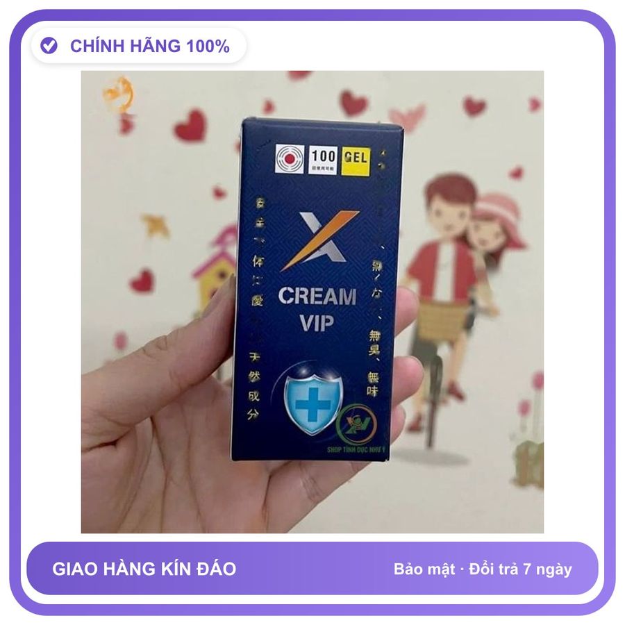 Viên uống hỗ trợ tăng cường sinh lý nam giới Kem Vip Nhật X Cream Vip Nhật Bản tuýp 20g tăng 30p Cao Cấp